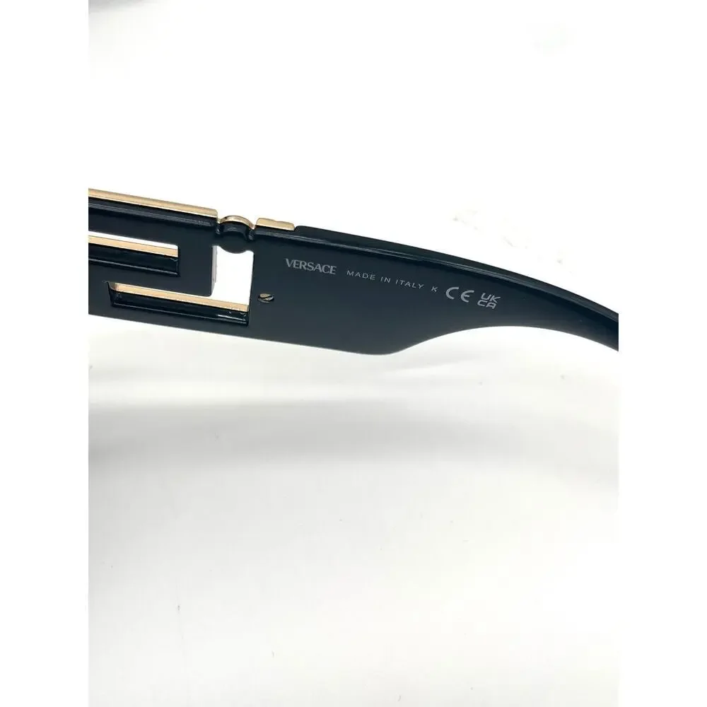 VERSACE NEW IN BOX Sunglasses, Black with Gold Medusa Accents 4402, Retails $394